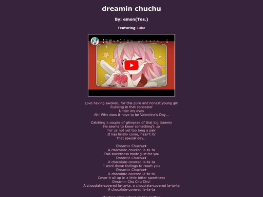 song-pages/mmj/dreamin-chuchu-original screenshot