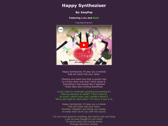 song-pages/mmj/happy-synthesizer-original screenshot