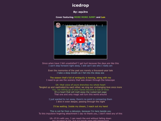 song-pages/mmj/icedrop-sekai screenshot