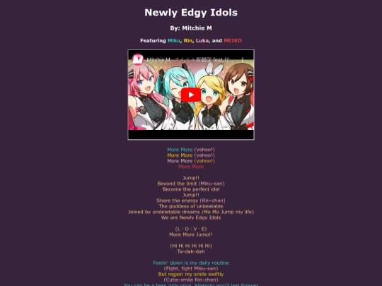 song-pages/mmj/newly-edgy-idols-original screenshot