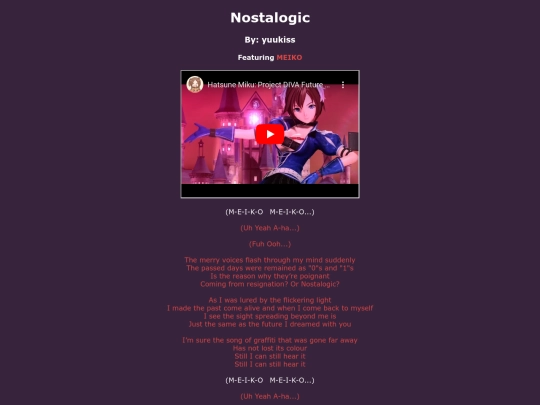 song-pages/mmj/nostalogic-original screenshot