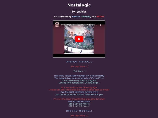 song-pages/mmj/nostalogic-sekai screenshot