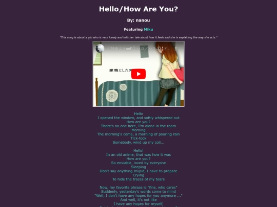 song-pages/n25/hello-how-are-you-original screenshot