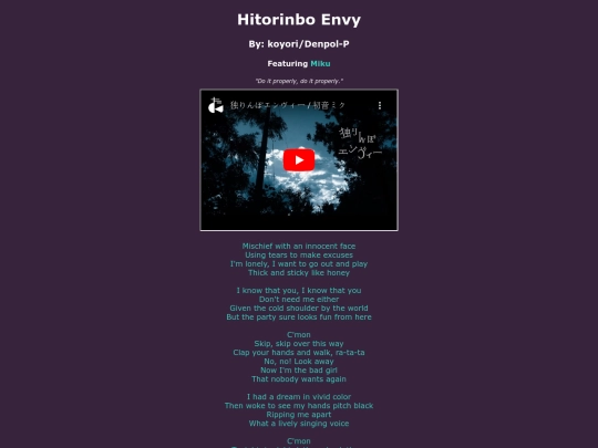 song-pages/n25/hitorinbo-envy-original screenshot