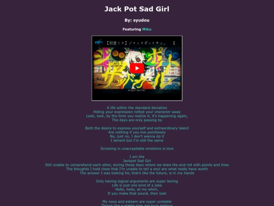 song-pages/n25/jack-pot-sad-girl-original screenshot