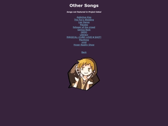 song-pages/non-pjsk/song-list screenshot