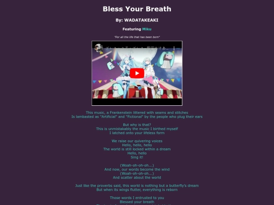 song-pages/virtual-singer/bless-your-breath screenshot