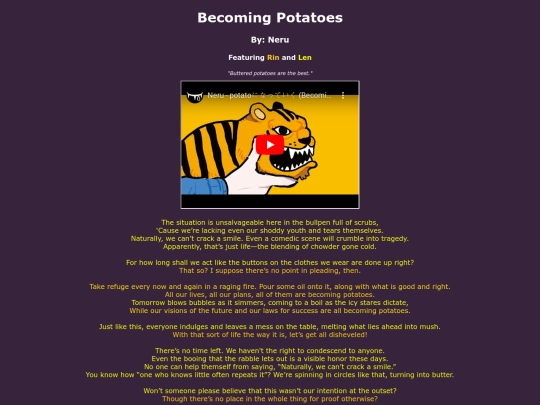 song-pages/wxs/becoming-potatoes-original screenshot