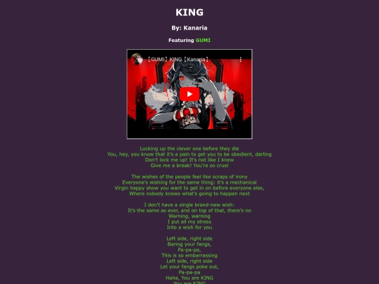 song-pages/wxs/king-original screenshot