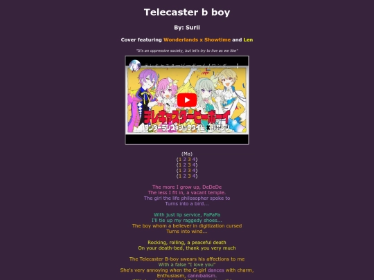 song-pages/wxs/telecaster-b-boy-sekai screenshot