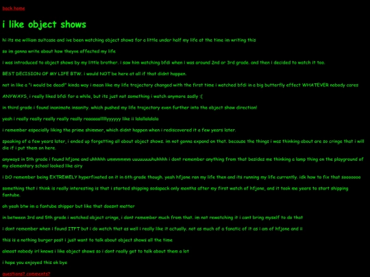blog/ilikeobjectshows screenshot
