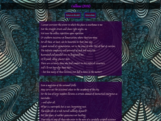 poetry/culdesac screenshot