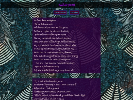 poetry/dead-air screenshot