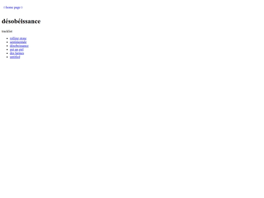 interests/dissection des harmonies/mylène discographie/desobeissance screenshot