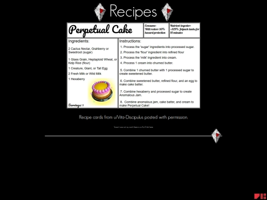 recipes/PerpetualCake screenshot