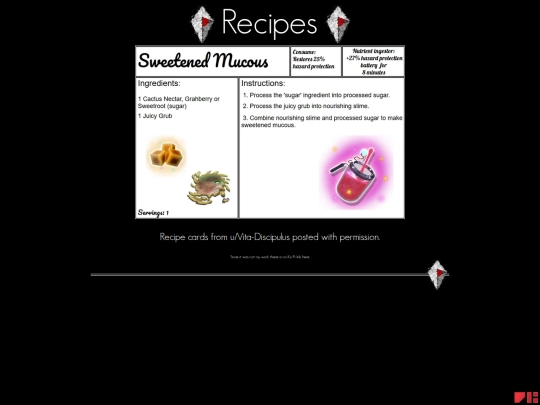 recipes/SweetenedMucous screenshot
