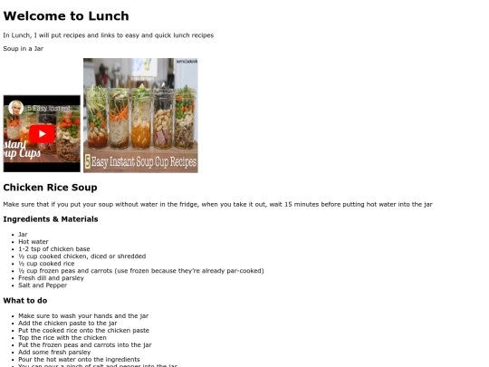 Lunch screenshot