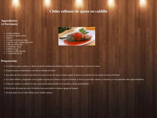 receta screenshot