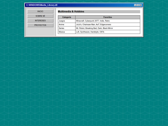 interests screenshot