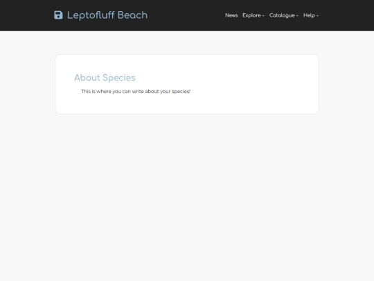 species screenshot
