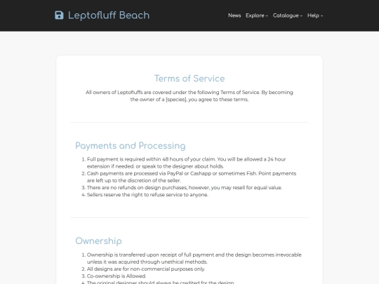 terms screenshot
