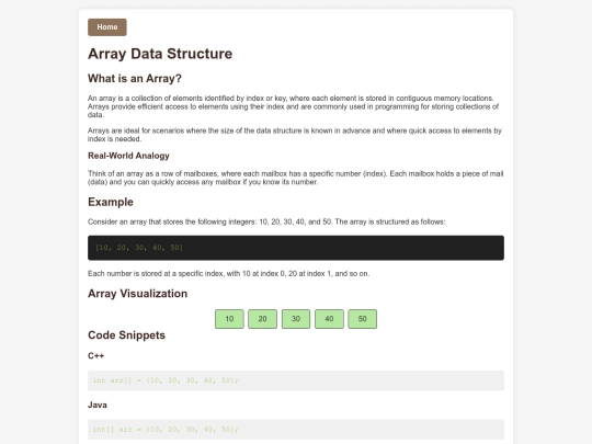 array screenshot