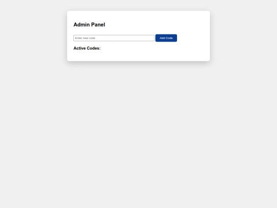 admin screenshot