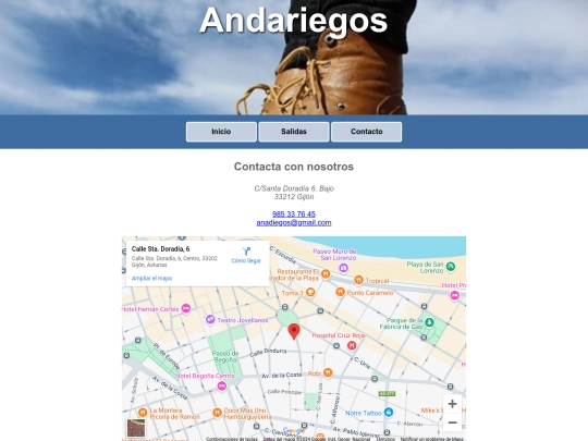 andariegos/contacto screenshot