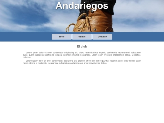 andariegos/inicio screenshot