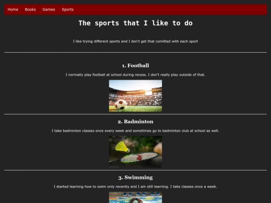 sports screenshot