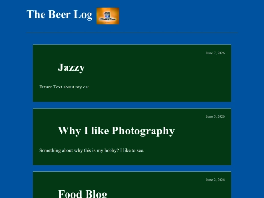LiveSite/beerblog screenshot