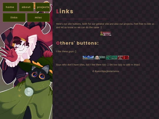 links screenshot