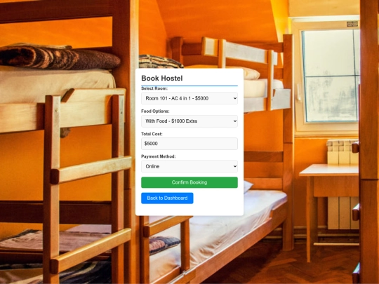 hostel/book_hostel screenshot