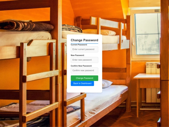 hostel/change_password screenshot