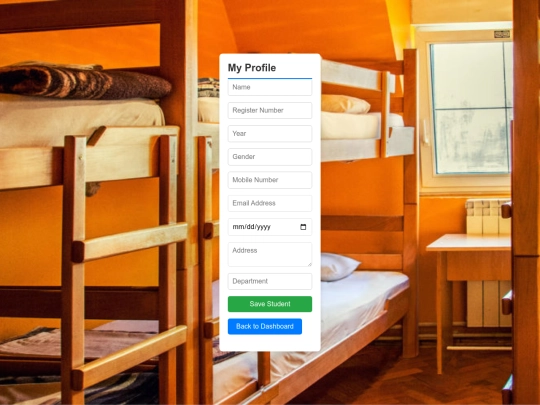 hostel/my_profile screenshot
