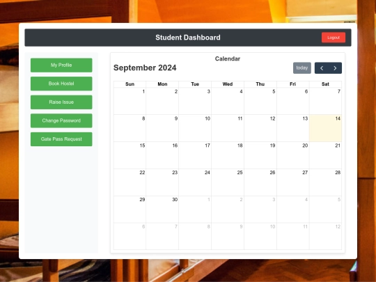 hostel/student_dashboard screenshot