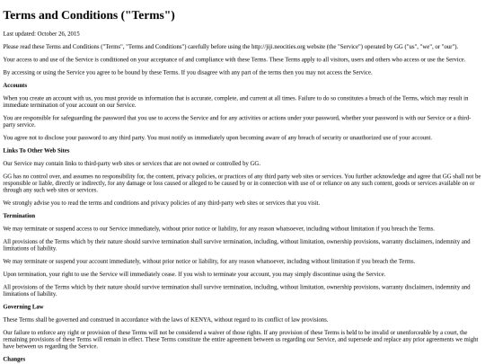 terms screenshot