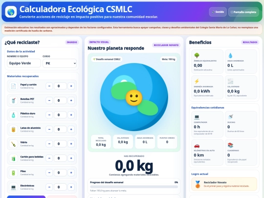 CalculadoraEcologica screenshot