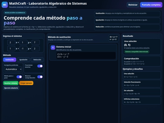 Calculadoradesistemas/laboratorio_algebraico_sistemas_mathcraft screenshot