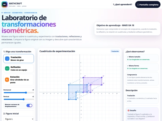 Laboratoriotransformacionesisometricas screenshot