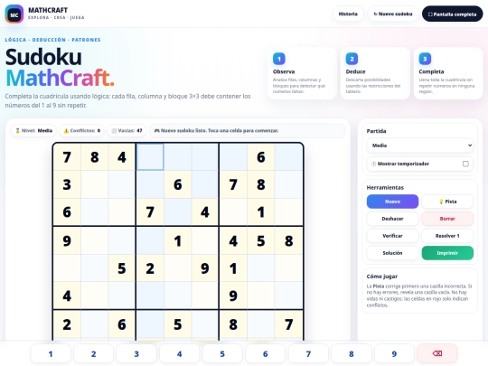 Sudoku screenshot