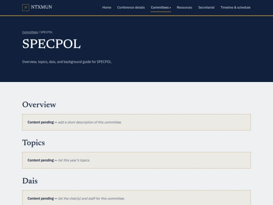 committees/specpol screenshot