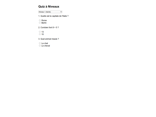 quizz screenshot
