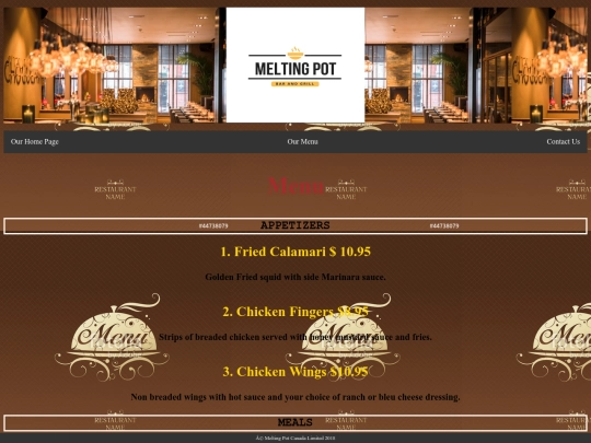 menu screenshot