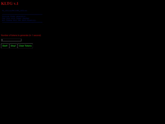 token screenshot