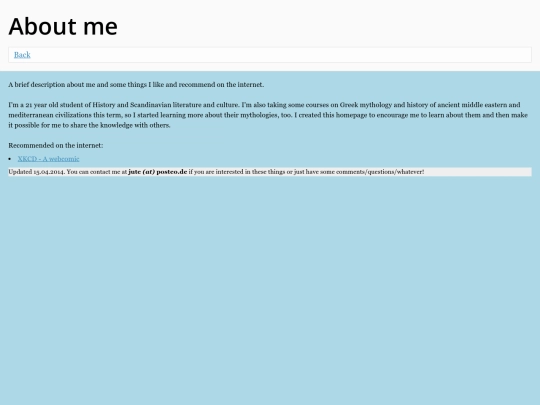 aboutme screenshot