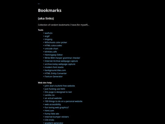 bookmarks screenshot