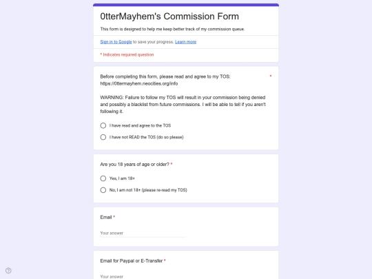 form screenshot