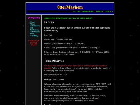info screenshot