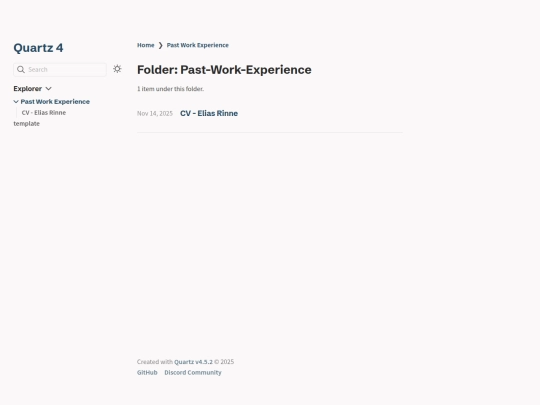 Past-Work-Experience screenshot